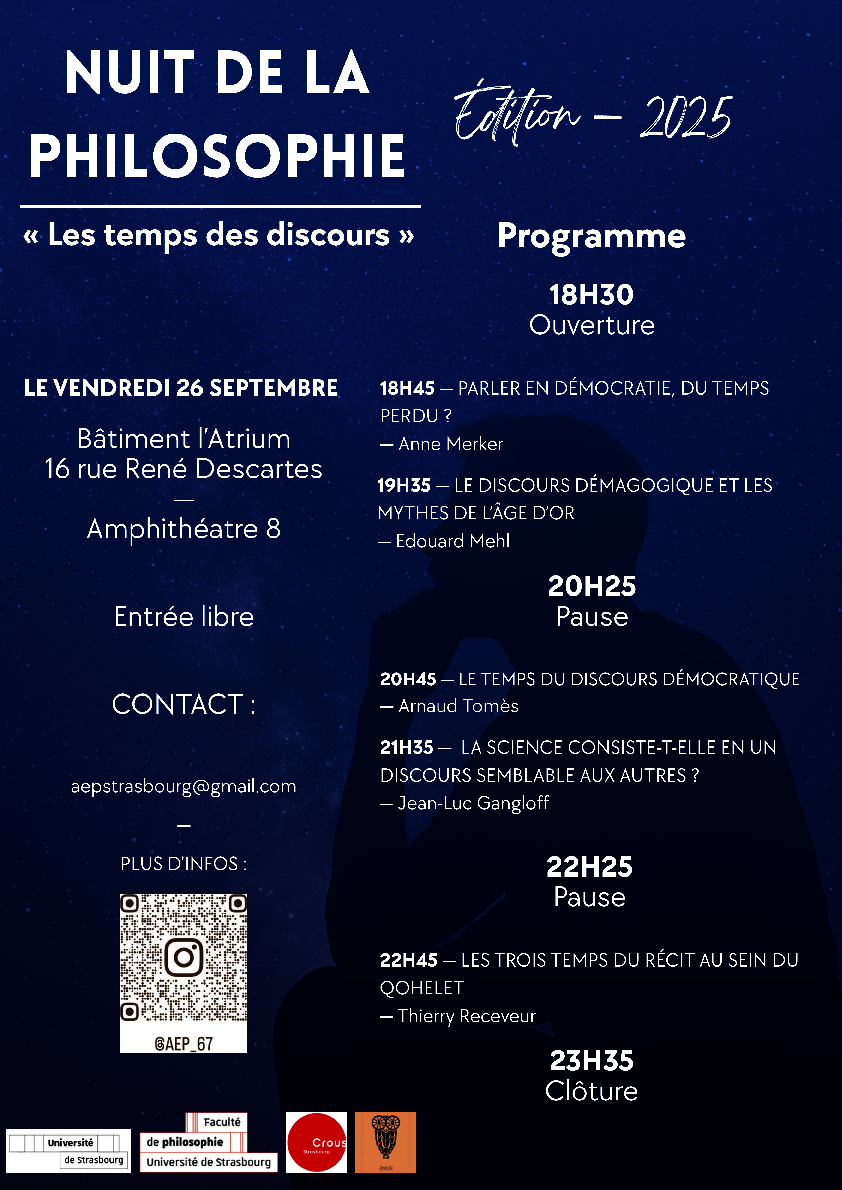 Nuit de la philosophie 2025 - Affiche