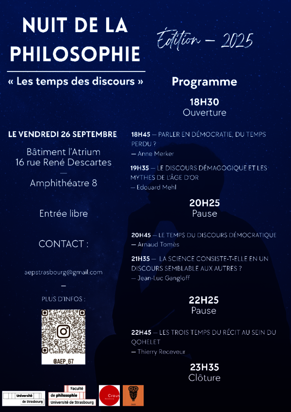 Nuit de la philosophie 2025 - Affiche